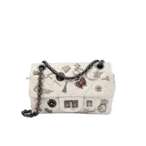 【二手】CHANEL 2.55 徽章垂蓋手袋 RR2434