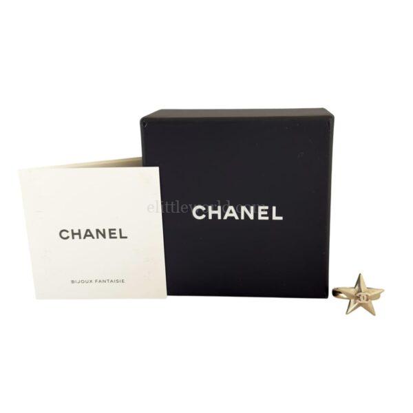 【二手】CHANEL CC 五角星 金色戒指 51 PD273673