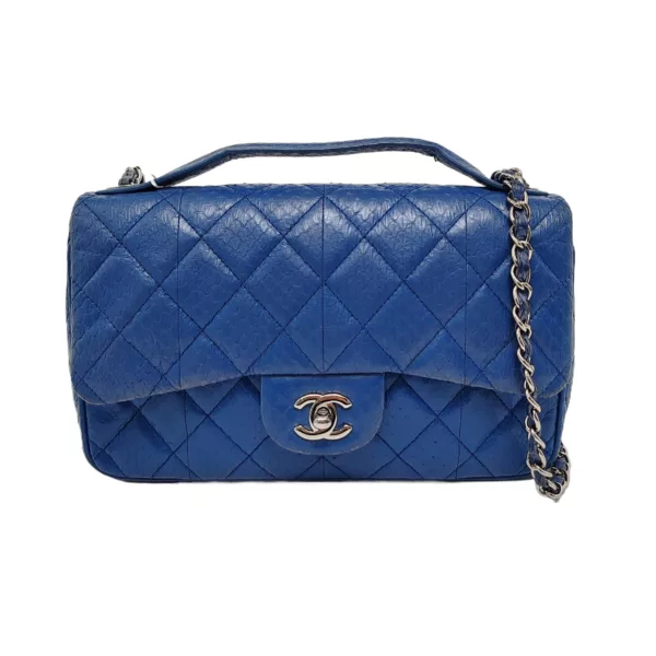 【二手】CHANEL CC 蛇皮中號垂蓋手袋 A94178 RR2387
