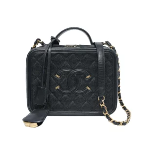 【二手】CHANEL CC FILIGREE 化妝箱 A93343 E15868