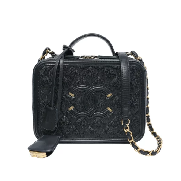 【二手】CHANEL CC FILIGREE 化妝箱 A93343 E15868