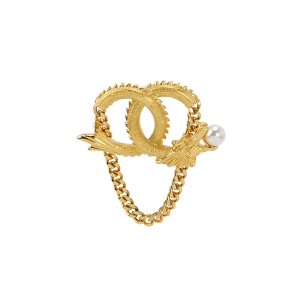 【二手】CHANEL CC 珍珠胸針 PD2628
