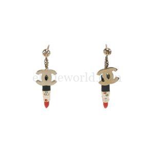 【二手】CHANEL CC 口紅耳環 PD2661