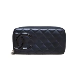 【二手】CHANEL 黑色長錢包 PD2525