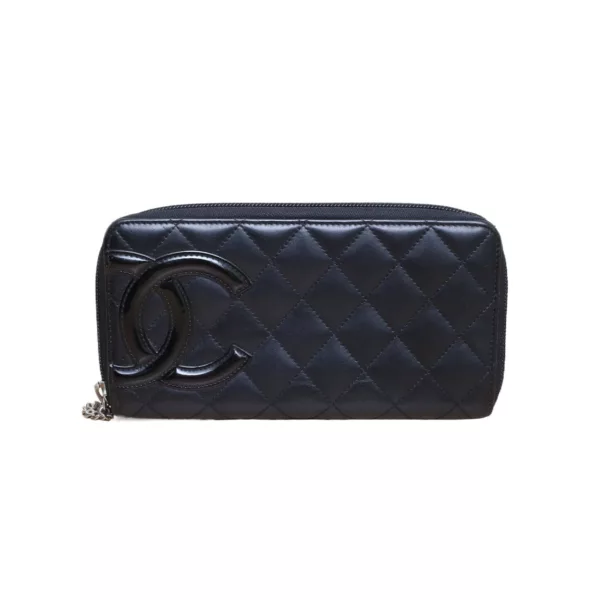 【二手】CHANEL 黑色長錢包 PD2525