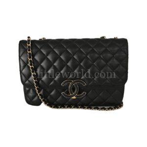 【二手】CHANEL 黑色翻蓋鏈單肩包 PD2667