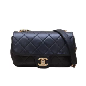 【二手】CHANEL 珍珠皮穿雙鏈迷你垂蓋手袋 YY2152