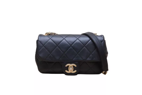 【二手】CHANEL 珍珠皮穿雙鏈迷你垂蓋手袋 YY2152
