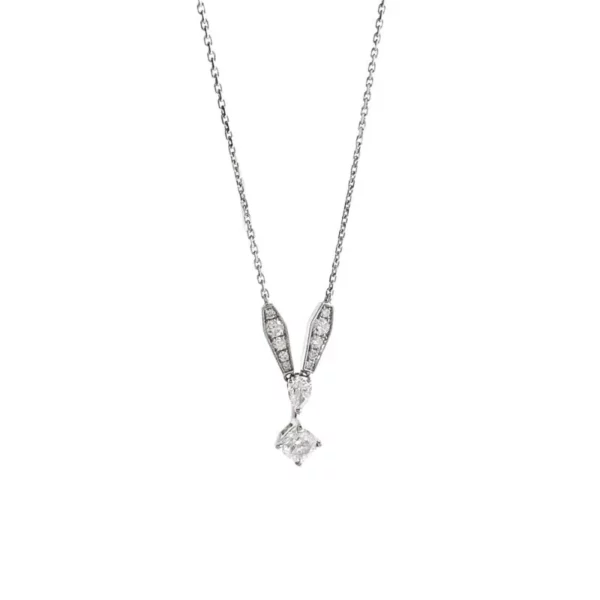 【二手】CHAUMET 18K 白金鑽石項鏈 RR2691
