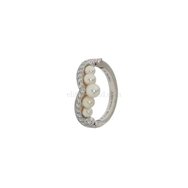 【二手】CHAUMET JOSEPHINE 18K白金戒指 50 PD2719