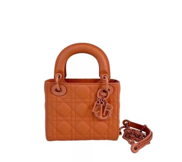 【二手】CHRISTIAN DIOR LADY DIOR 小號橙色手袋 PD2506