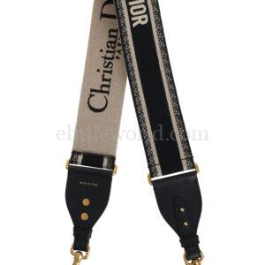 【二手】DIOR 徽標刺繡肩帶