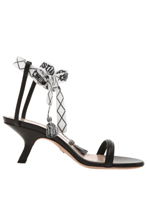 【意大利】DIOR LOGO飾系帶涼鞋 35