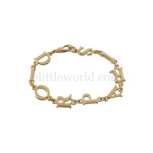 【中古】DIOR LOGO 手鏈 PD2723