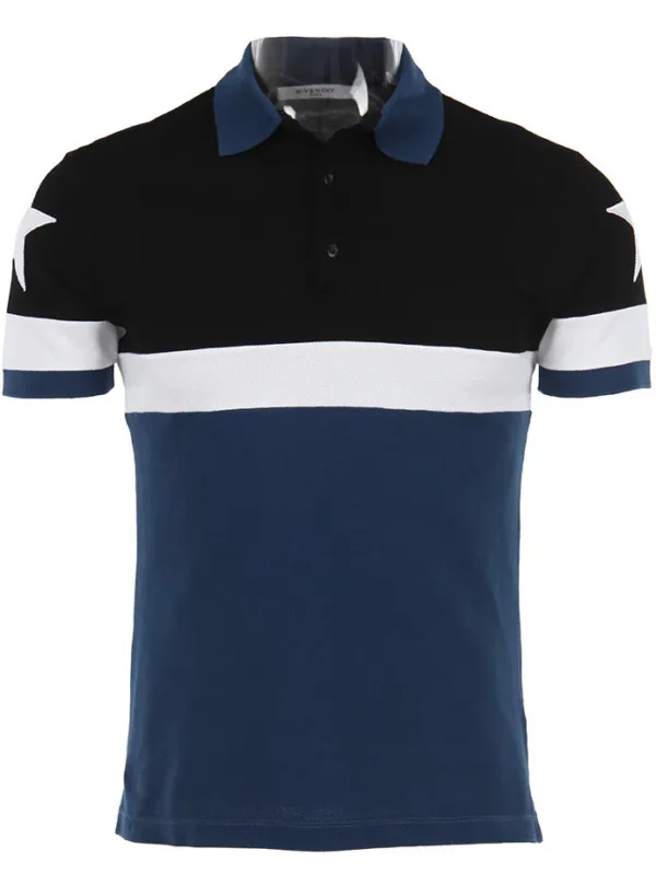 【二手】GIVENCHY 男裝星星條紋 POLO 衫 XS