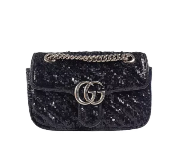 【二手】GUCCI GG MARMONT 亮片肩背袋 RR2459