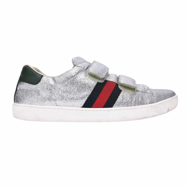 【二手】GUCCI GLITTER VELCRO ACE 運動鞋 38 S1565