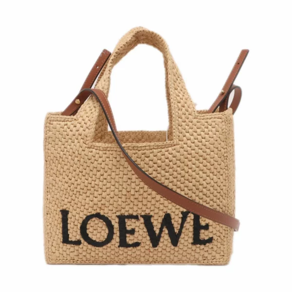 【二手】LOEWE FONT TOTE 草編織手提包 Y0457