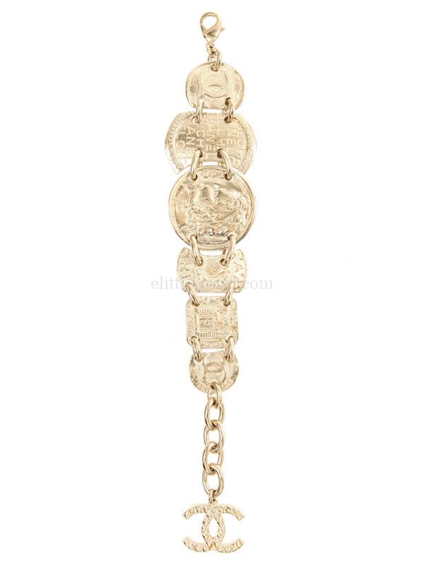 【二手】CHANEL LOGO 吊墜手鏈