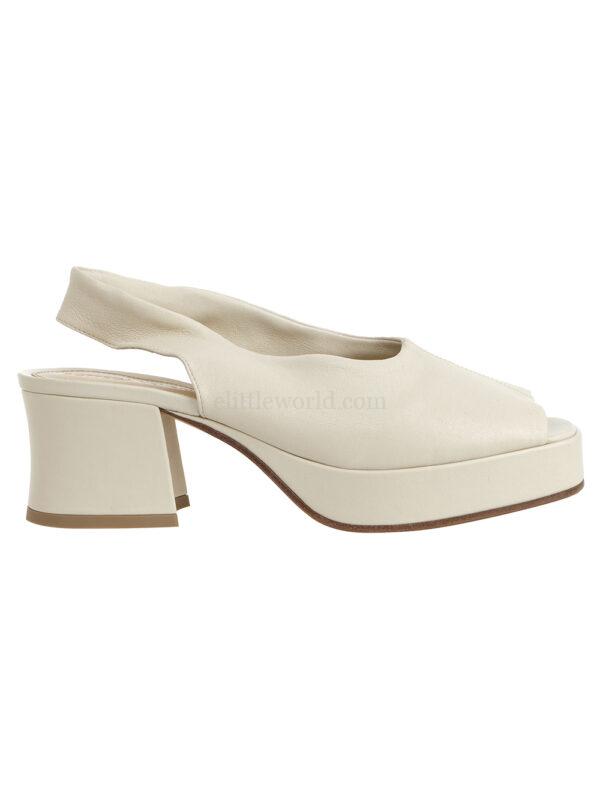 【二手】BOTTEGA VENETA 粗跟皮革涼鞋 37