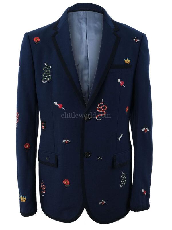 【二手】GUCCI 圖案刺繡西裝夾克 48