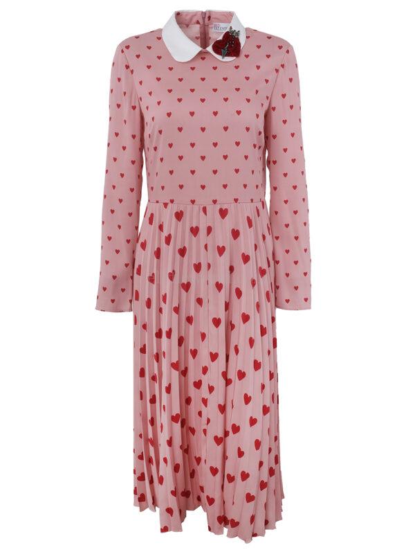 【二手】RED VALENTINO 愛心印花長款連衣裙 40