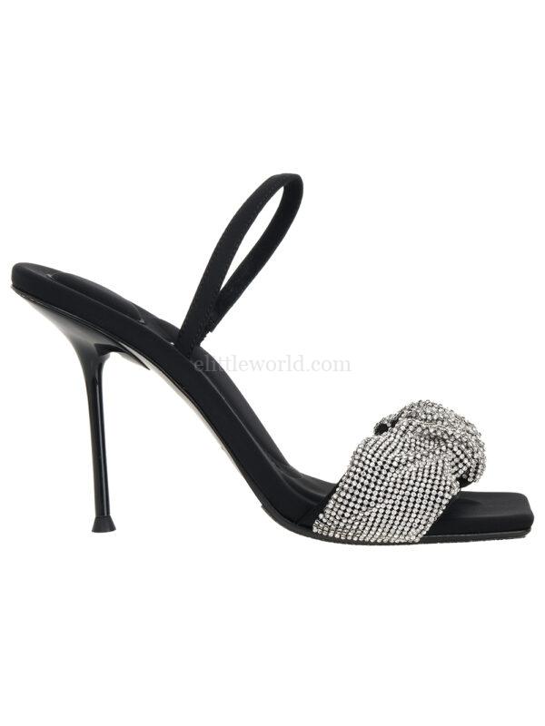 【二手】ALEXANDER WANG 水鑽高跟涼鞋 37.5