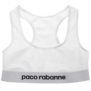 【二手】PACO RABANNE LOGO 織帶短款坦克背心 S