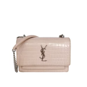 【二手】SAINT LAURENT SUNSET 鱷魚壓紋單肩包 RR2467