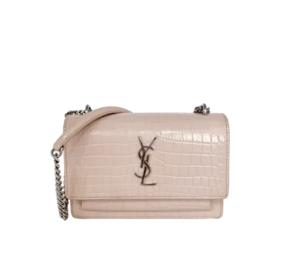【二手】SAINT LAURENT SUNSET 鱷魚壓紋單肩包 RR2467