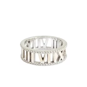 【二手】TIFFANY & CO ATLAS 18K 白金戒指 54 PD2659