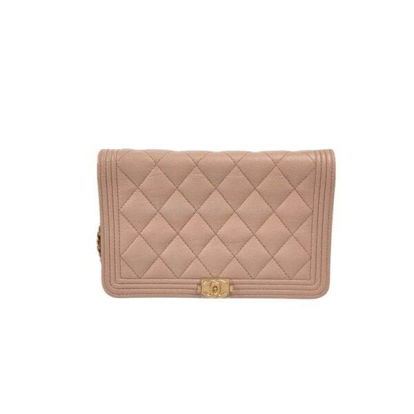 【二手】CHANEL BOY CHANEL 鏈條錢包 YY2320