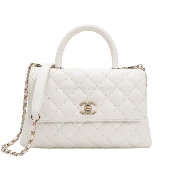 【二手】CHANEL 附頂部提把翻蓋包 A92990 E24924