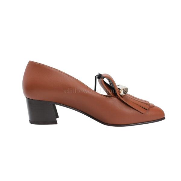 【全新】VALENTINO GARAVANI RUNWAY UPTOWN 流蘇鉚釘皮革高跟鞋 37.5 E24695