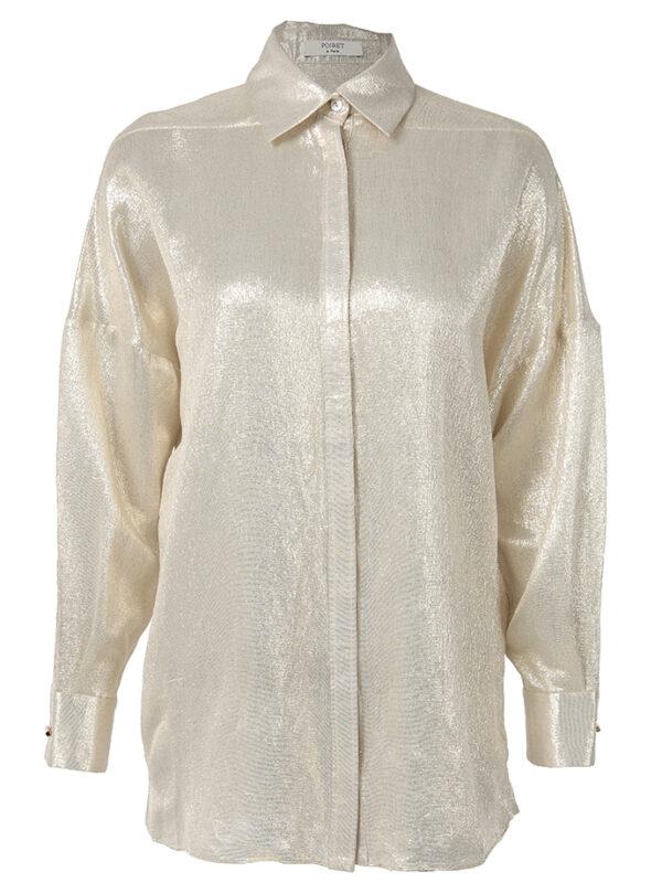 【二手】POIRET 金絲純色襯衣 34