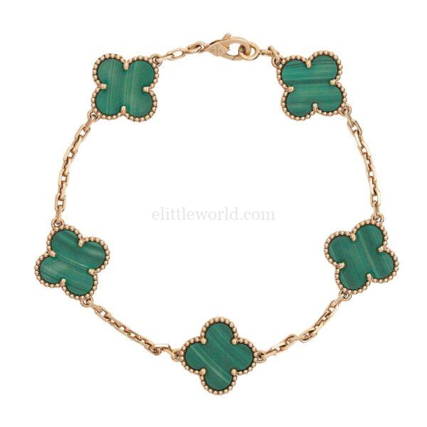【二手】VAN CLEEF & ARPELS 18K 黃金五花手鍊 E24923