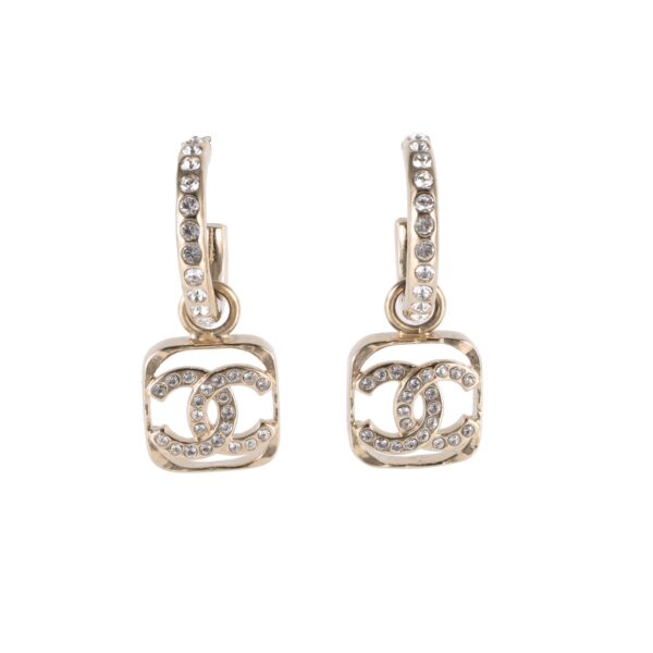 【二手】CHANEL CC 吊墜耳環 ABA246 RR3002