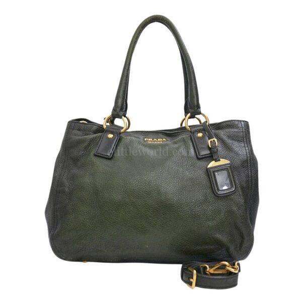 【二手】PRADA 鹿皮單肩包 E20383