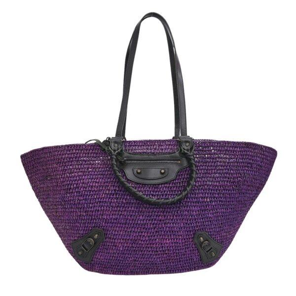 【二手】BALENCIAGA PANIER 拉菲草籃子包 259561 E19099