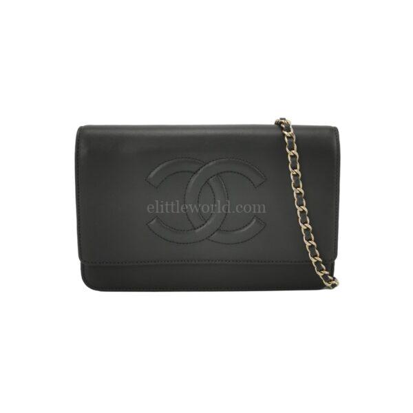 【二手】CHANEL CC 黑色肩背包 PD2866
