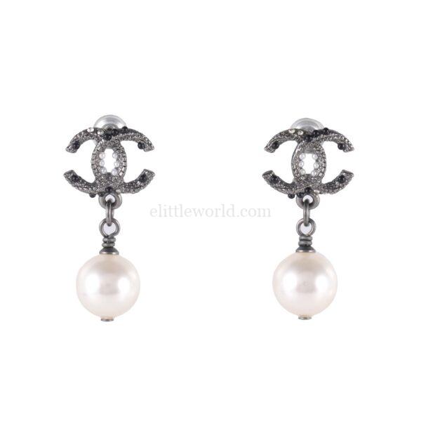 【二手】CHANEL CC 珍珠耳環 PD2872