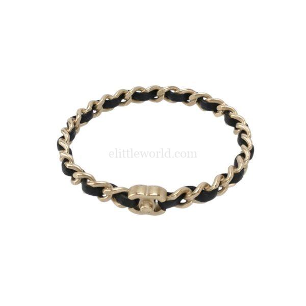 【二手】CHANEL CC 皮革手鏈 PD2863