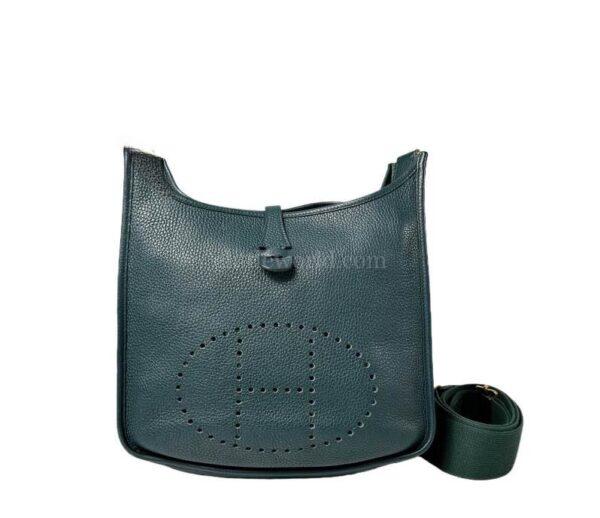 【二手】HERMES EVELYNE 松柏綠 手袋 PD2982