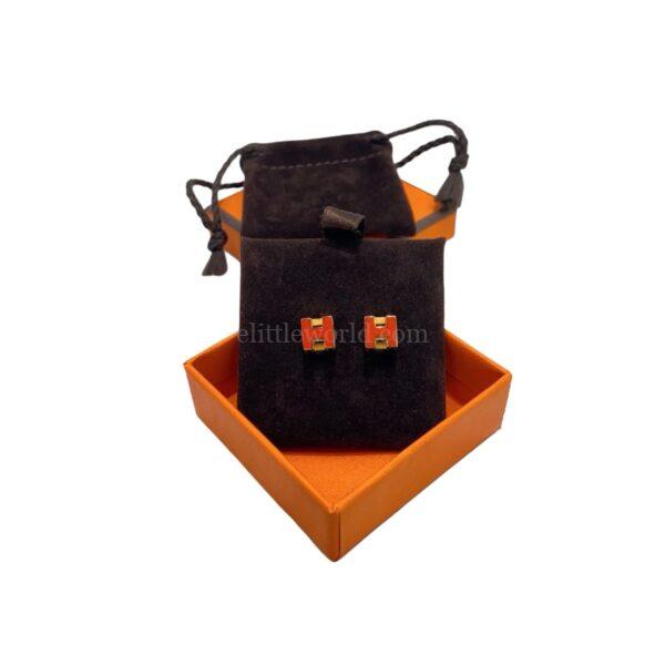 【二手】HERMES CAGE D’H 耳環 PD3010