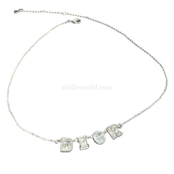 【二手】CHRISTIAN DIOR 水鑽 DIOR 字母項鏈 PD3018
