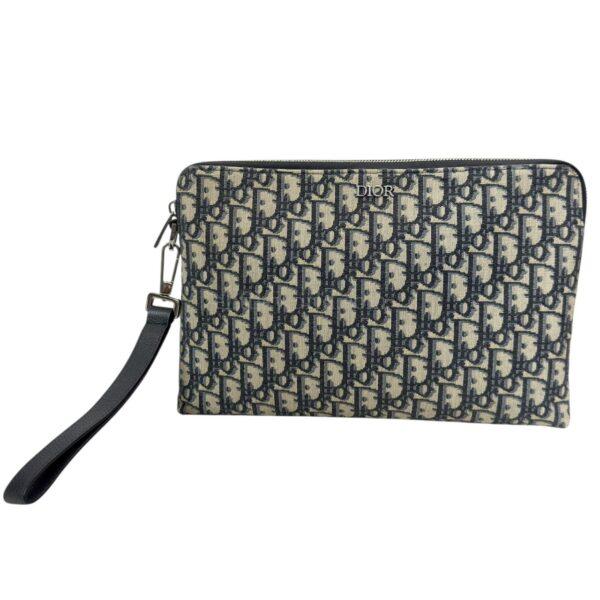 【二手】CHRISTIAN DIOR OBLIQUE 深藍色老花 手包 PD3101