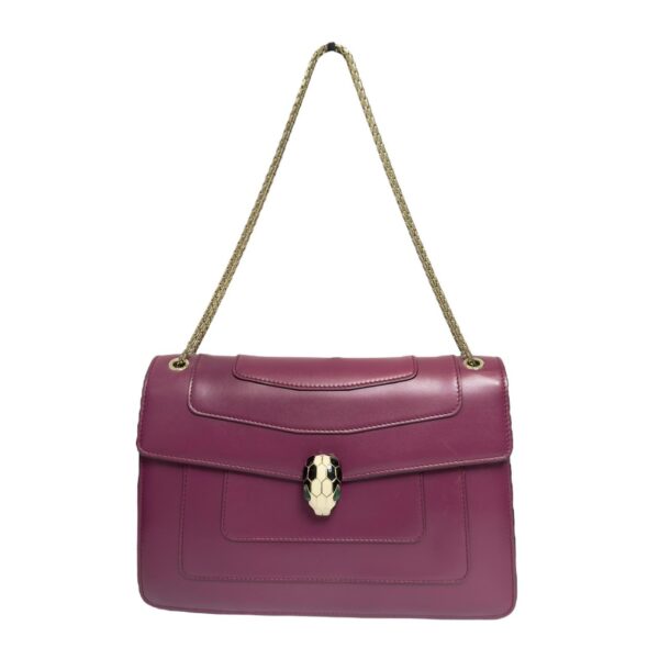 【二手】BVLGARI SERPENTI FOREVER 紫紅色 斜挎包 PD3127