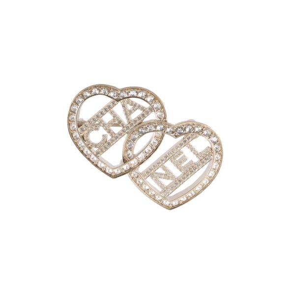【二手】CHANEL CC 心形胸針 PD3173