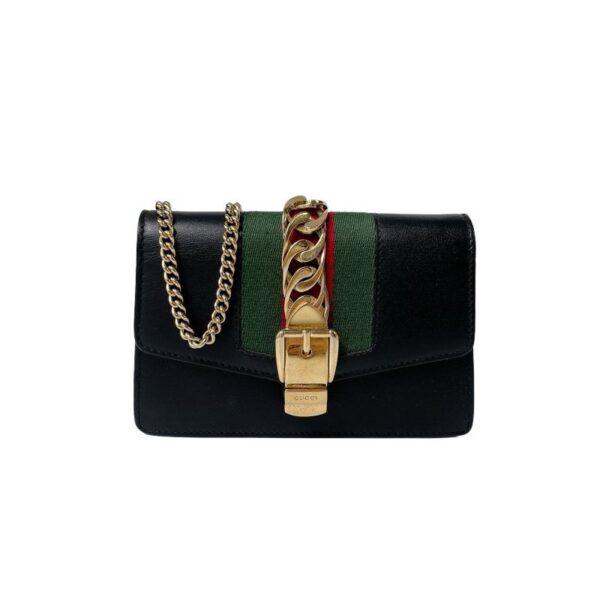 【二手】GUCCI SYLVIE 皮革手袋 PD3249