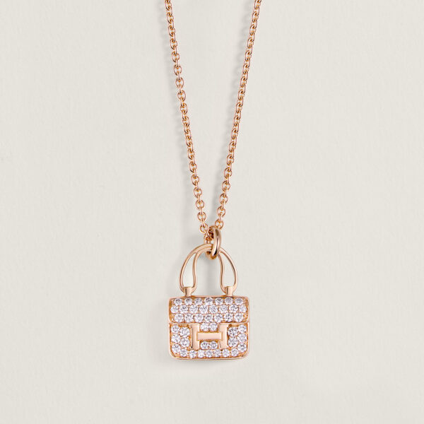【未使用品】HERMES AMULETTES CONSTANCE 吊墜項鏈 RR2959